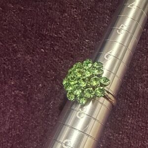 Green Cluster Ring - Women's Fashion Ring